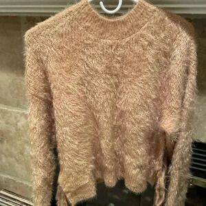 Forever 21 Peach Cozy Crew Sweater Side Ties Med Balletcore/Boho/Feminine